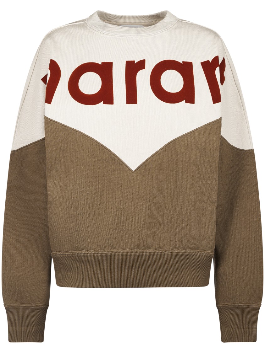 Isabel Marant Étoile Color-blocked Graphic Knit Sweater With Relaxed Fit In Neutral
