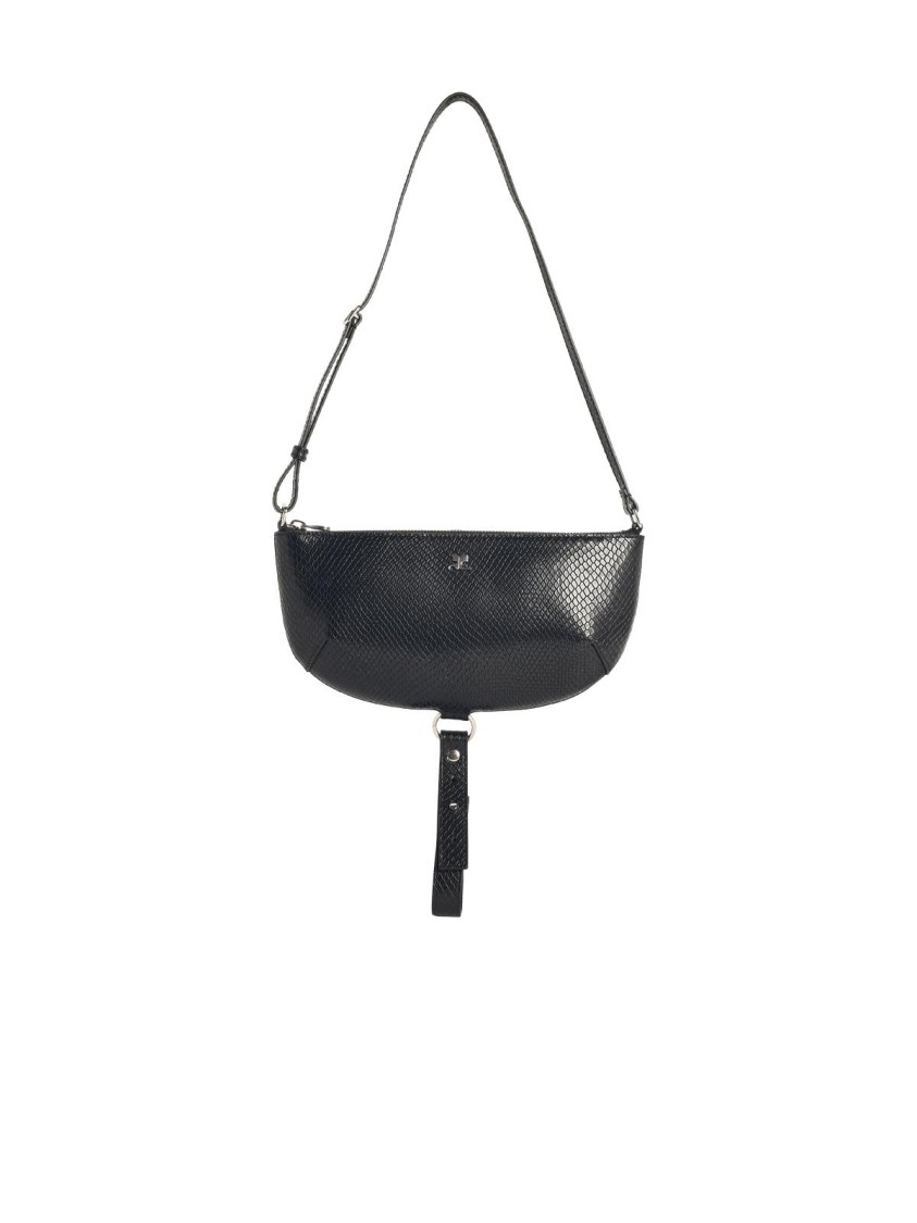 Courrèges 'viper Eclipse Holy' Leather Bag In Black