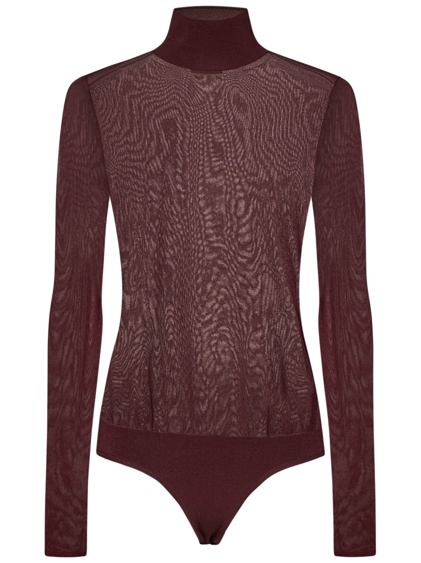 Khaite Tallin Bodysuit In Burgundy