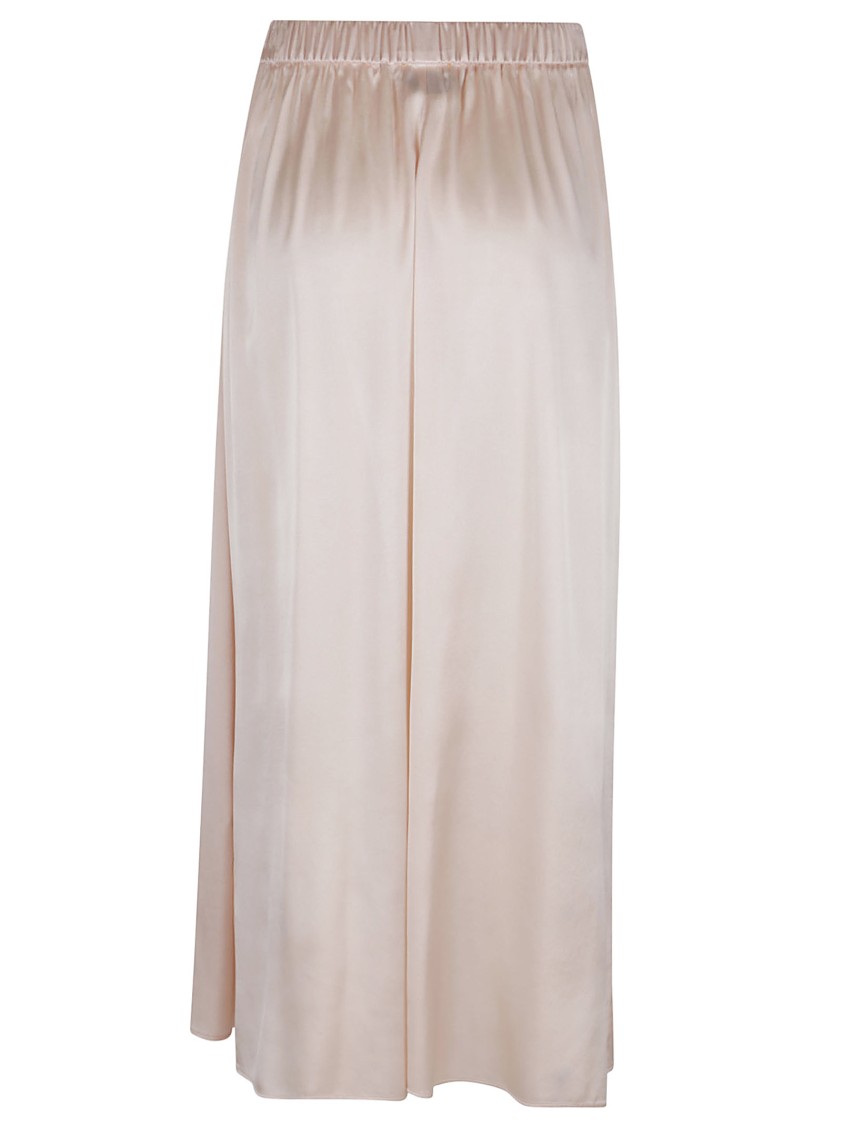 Shop Forte Forte Wide Leg Flowing Silk Skirt In Neutrals