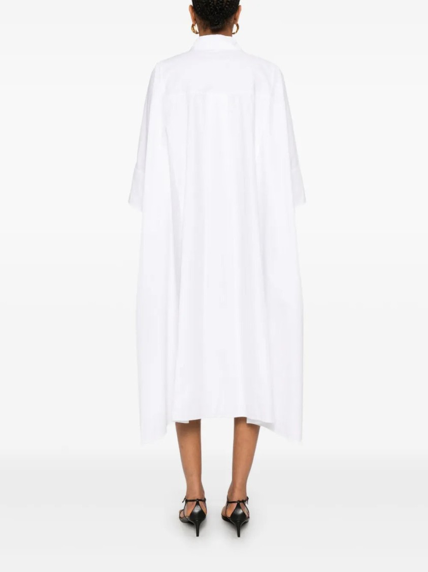 JOSEPH JOSEPH DANIA MIDI DRESS WITH BUTTON PLACKET AND SIDE SLITS