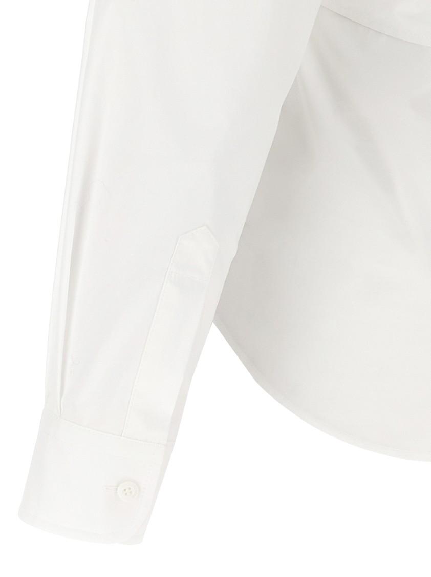 Moschino One-shoulder Poplin Stretch In White