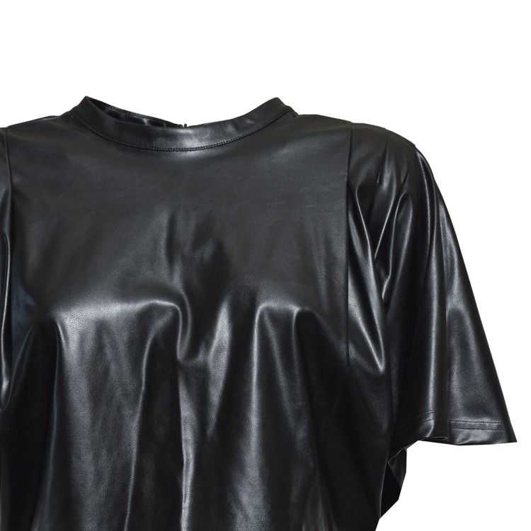 Tシャツ・カットソー Isabel Marant Etoile Black Faux Leather Brooky Cropped Top Isabel Marant Étoile Black Faux Leather Brooky Cropped Top T