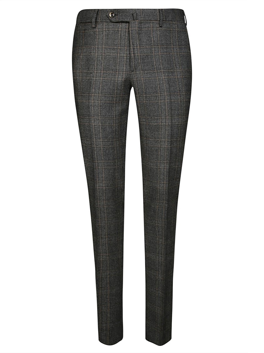 Pt01 Slim-fit Trousers In Brushed Flannel In Black