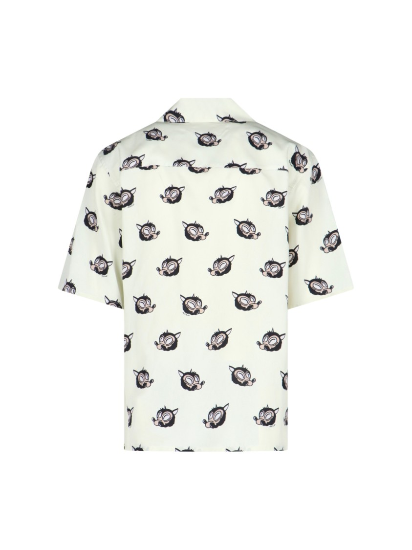 Marni Casual Shirt With Graphic Print And Chest Pocket