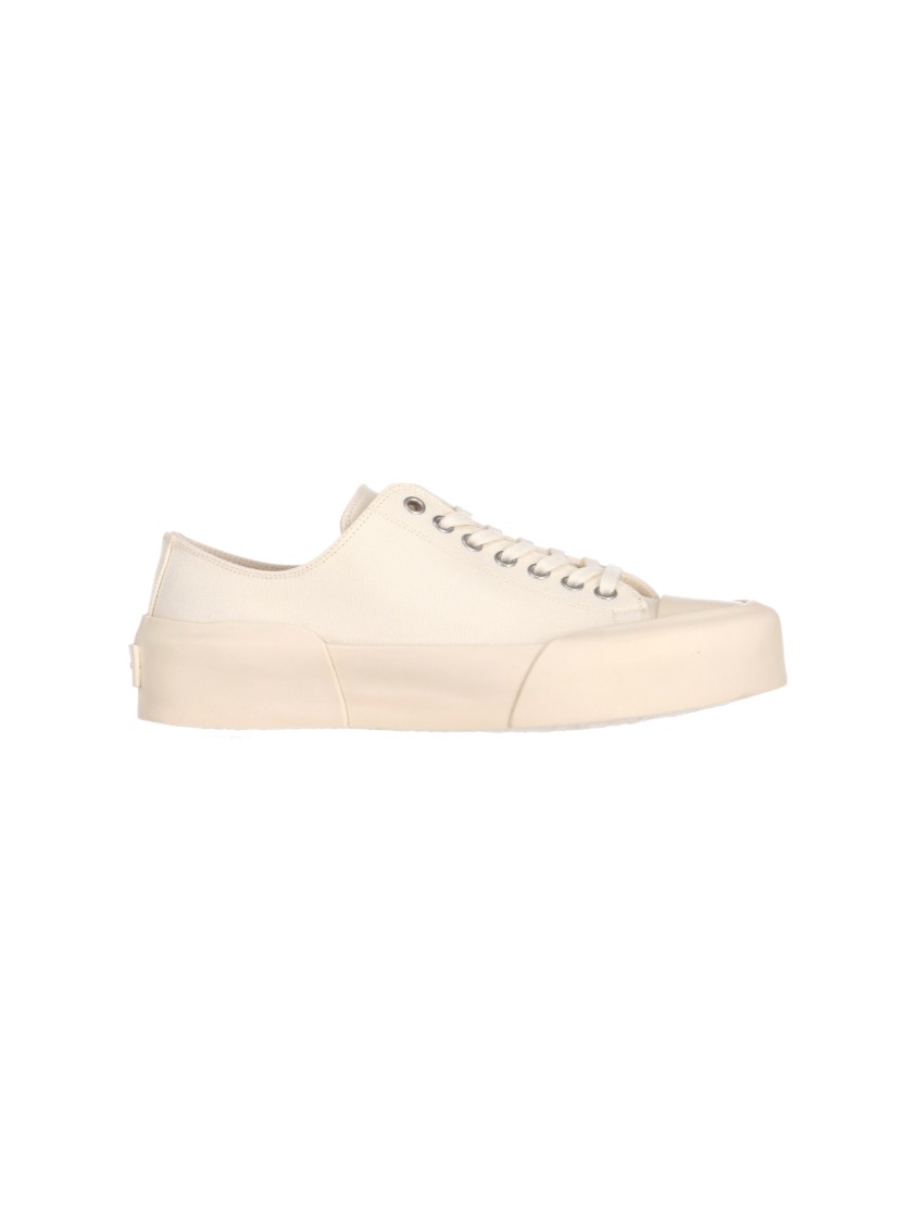 Jil Sander Low-top Lace-up Sneakers In Neutrals