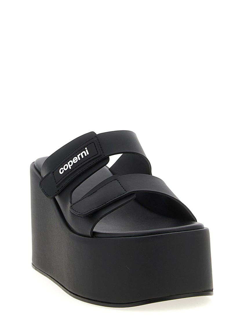 Coperni Patch Wedge Sandal' Wedges In Black