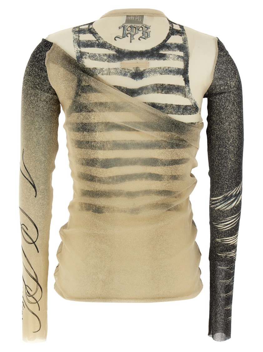 Jean Paul Gaultier Multicolor Double Layer Tulle Top