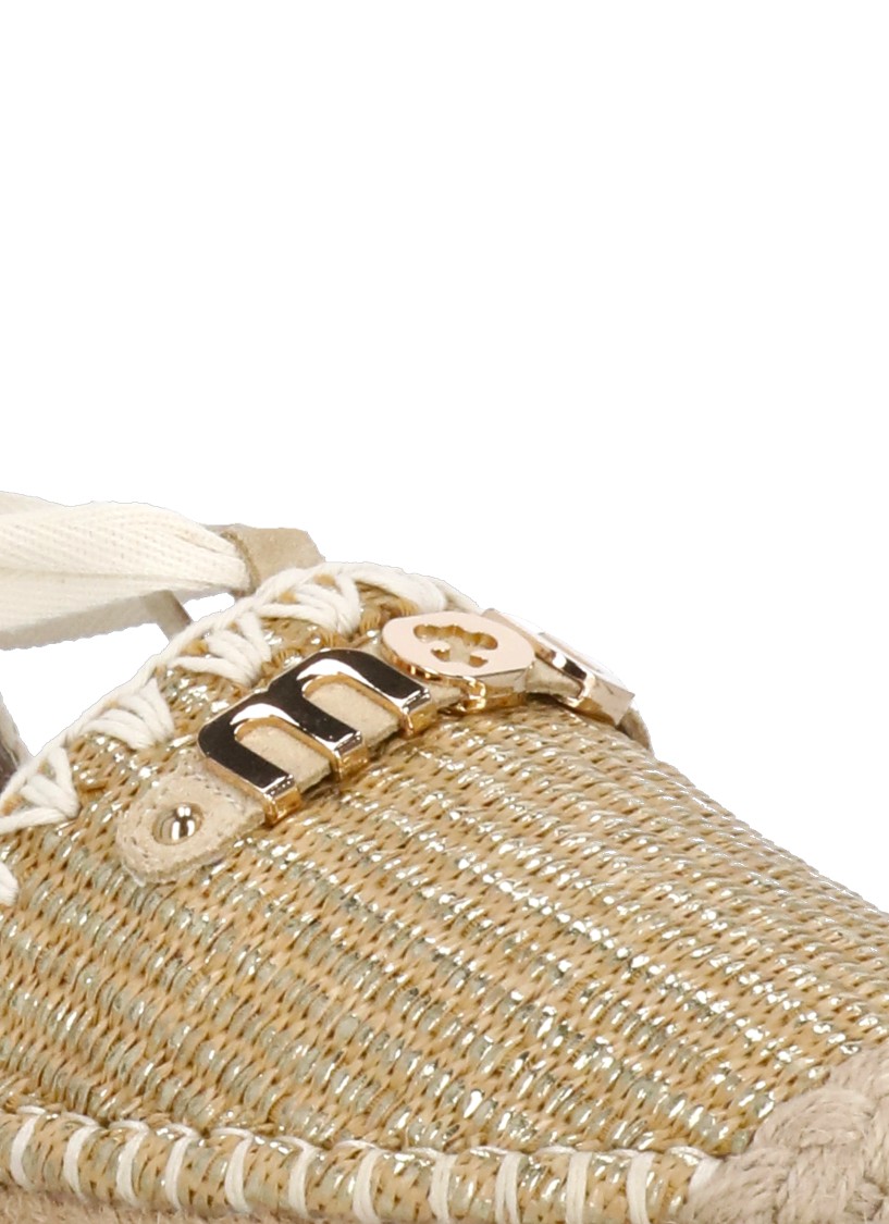 MOU MOU GOLD LUREX SANDALS 