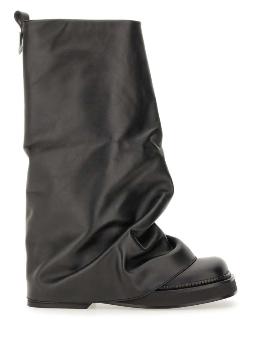 Attico Robin Combat Boots In Black