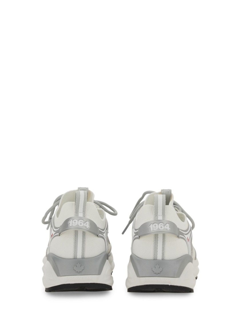 Dsquared2 Dash Panelled Mesh Sneakers In White