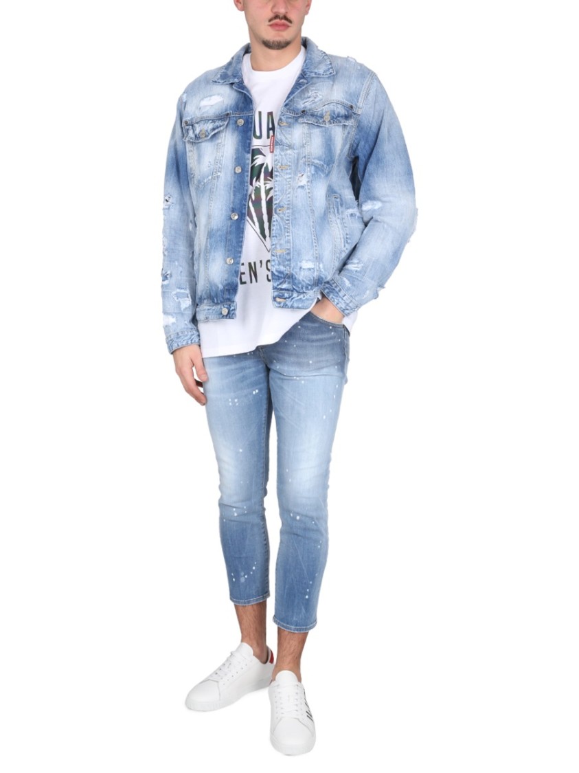 Dsquared2 T-shirt Caten's Beach In White