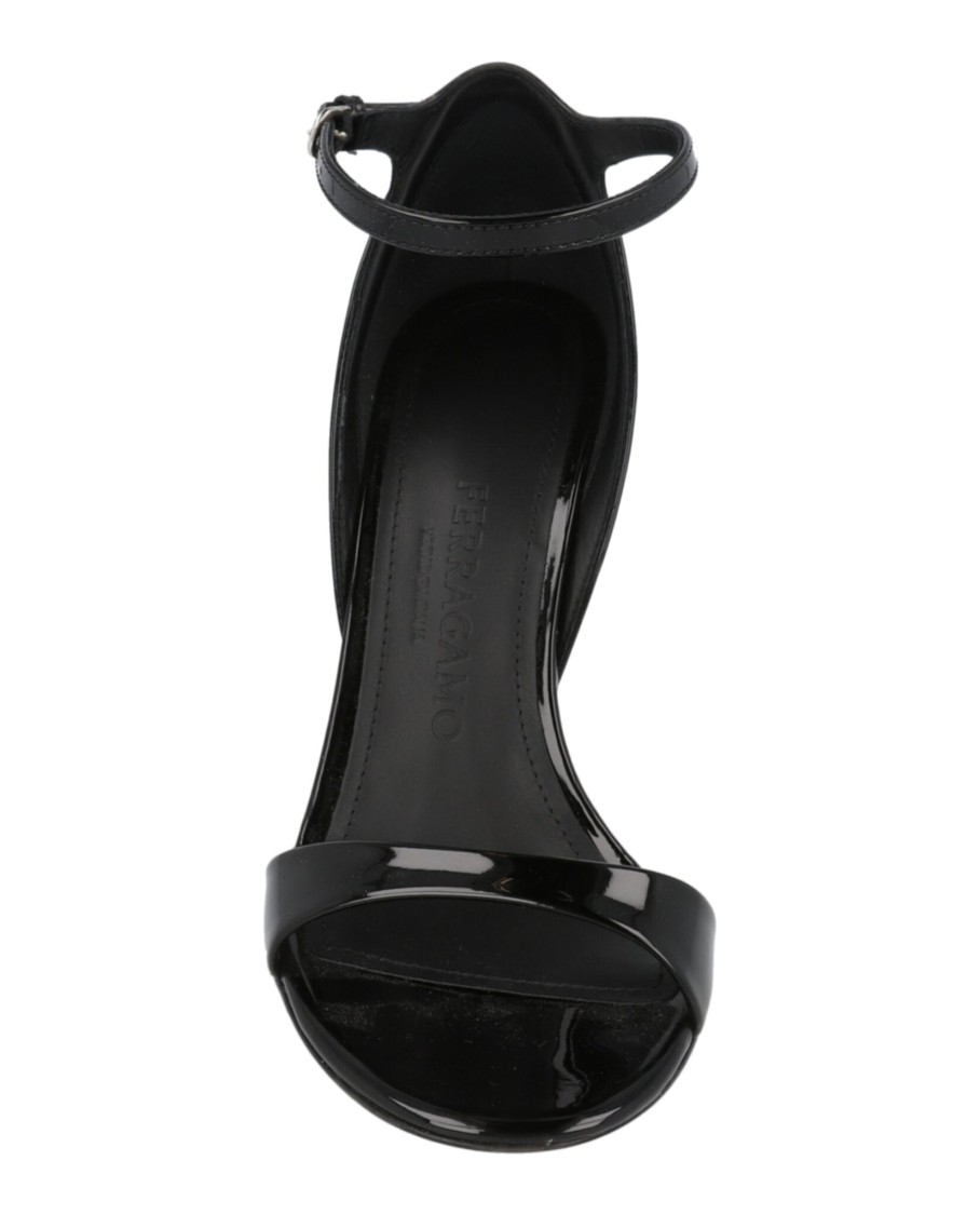 Ferragamo Unique Wedge Sandals With Sculptural Heel