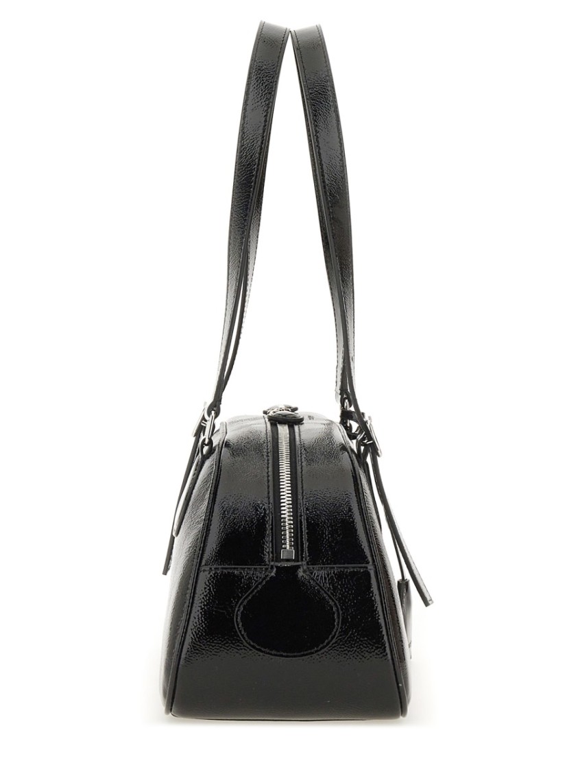 Courrèges Shoulder Bags With Adjustable Strap And Top Handle In Black