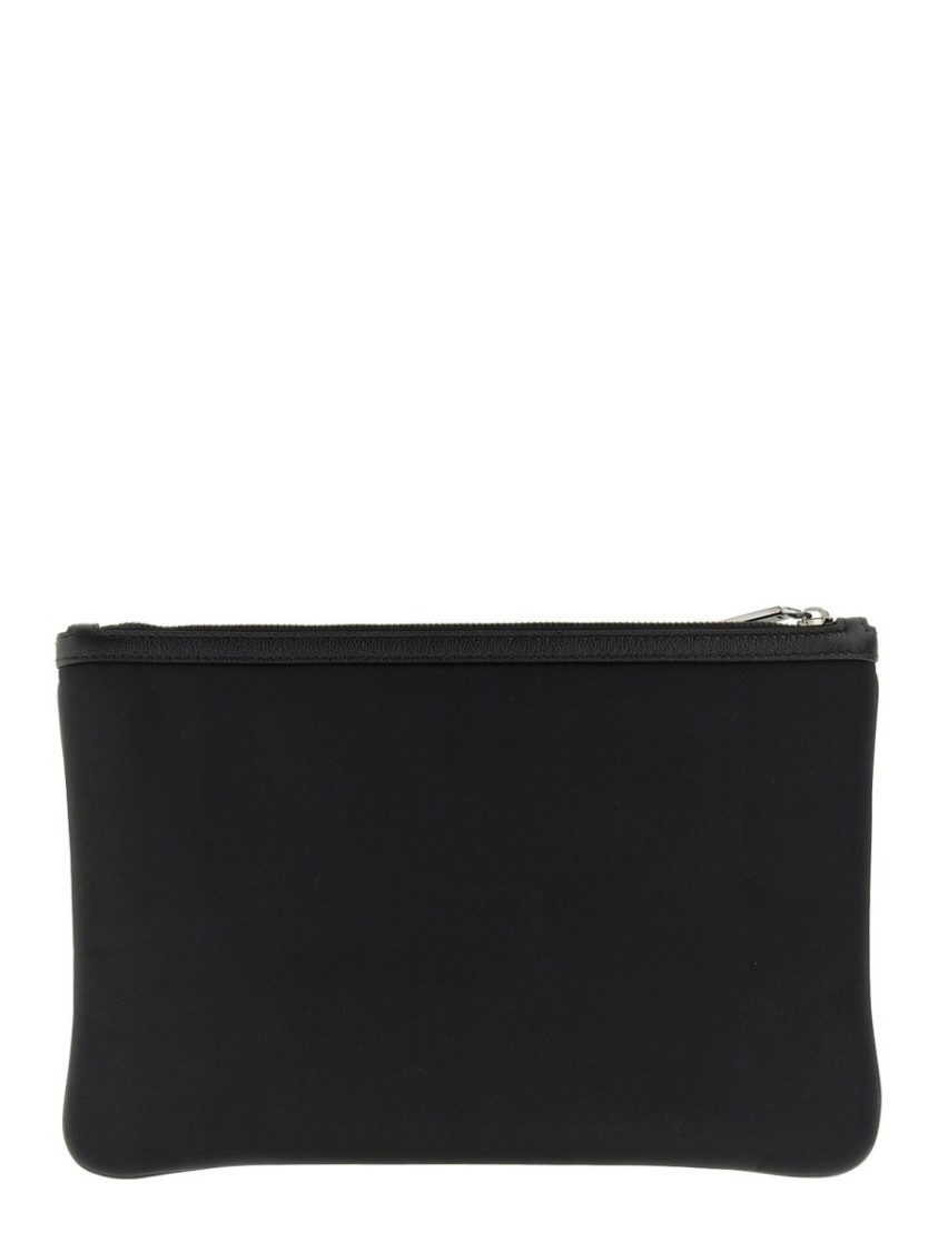 Dolce & Gabbana Men Clutch With Logo Plaque In Black