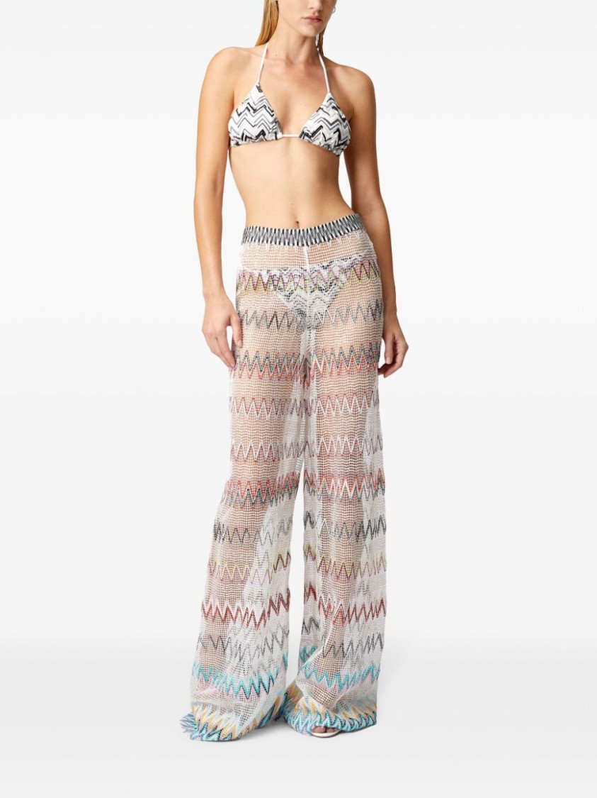 Missoni Wide-leg Pants With Vibrant Zigzag Pattern