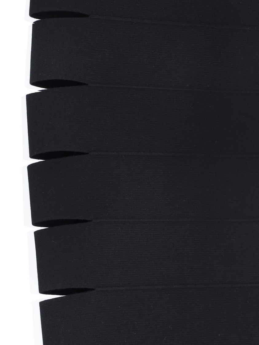 ALAÏA ALAÏA MIDI PENCIL SKIRT IN BLACK FABRIC