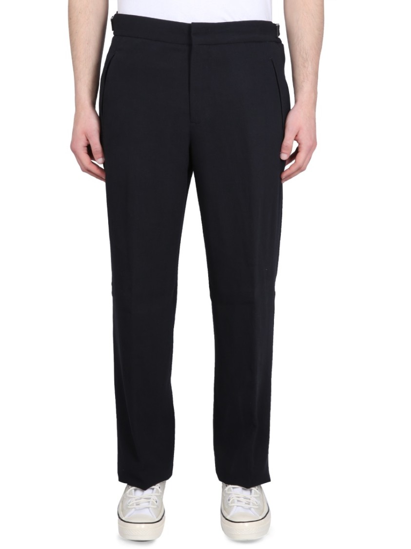 Pt Torino Pants With Belt Loops And Pockets In Black