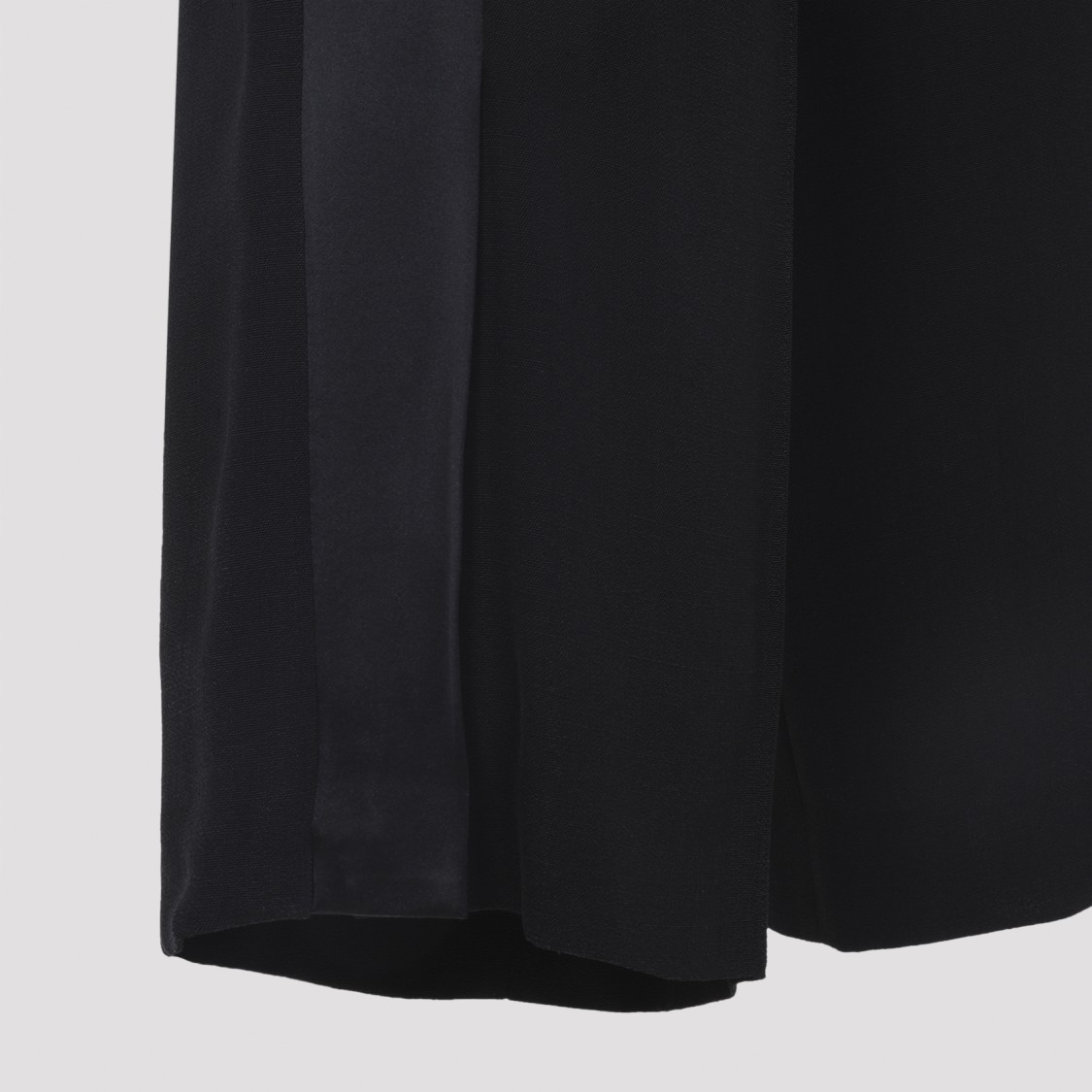 Phoebe Philo Black Viscose And Silk Tuxedo Pants With Satin Detailing In Black