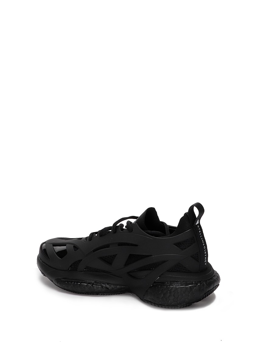 Adidas By Stella Mccartney Primegreen Primeknit Black Sneakers With Flexible Eva Sock In Black