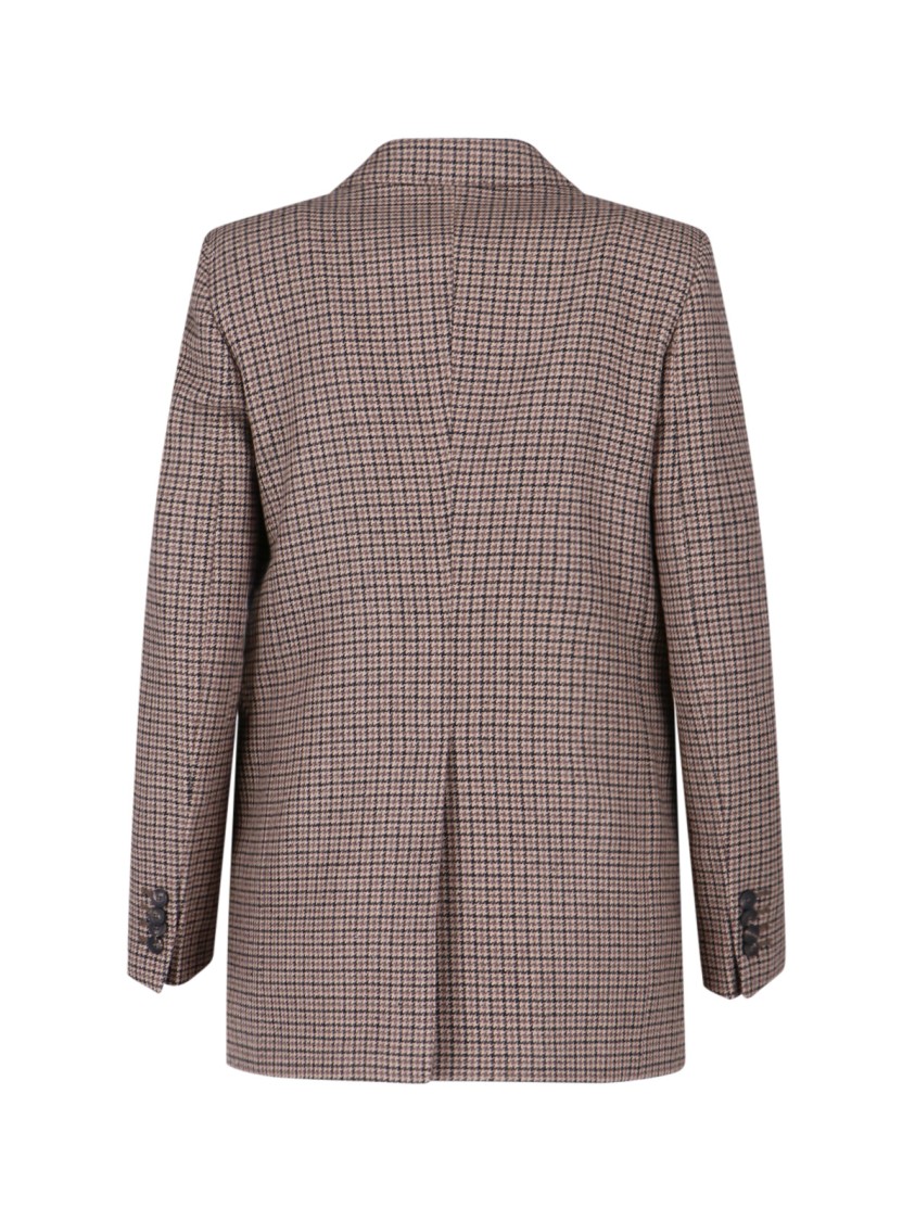 Tagliatore Structured Blazer With Notch Lapel And Back Vent In Brown