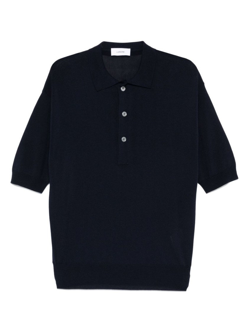 Lardini Cotton Blended Polo In Blue