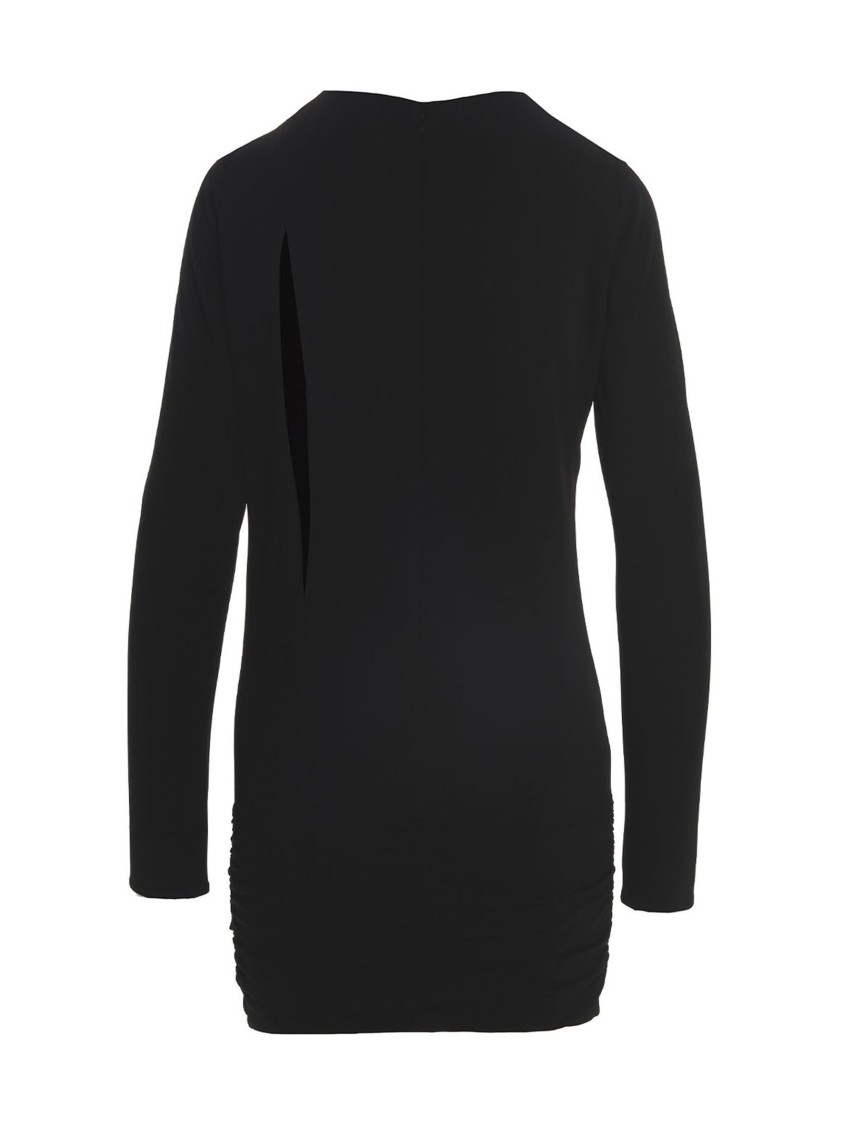 Versace Cut Out Black Jersey Dress Mini in Black | THE LIST