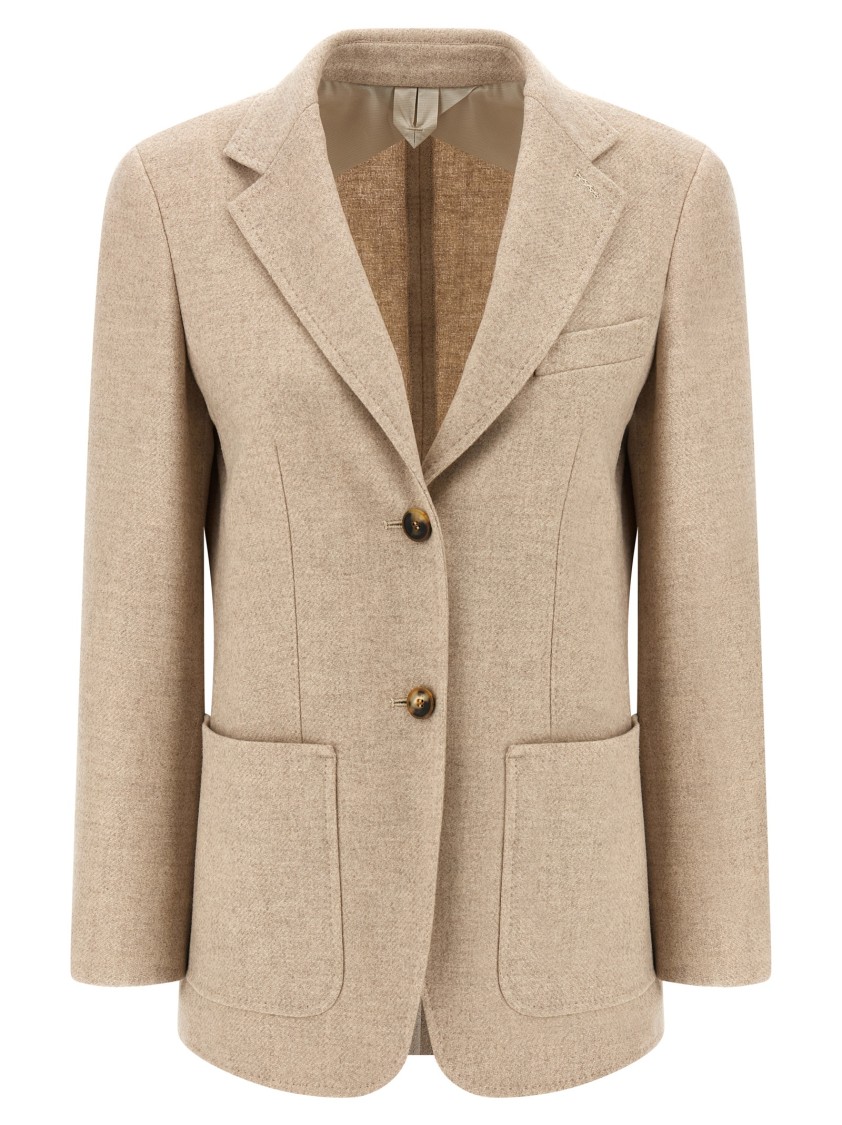 Max Mara Single-breasted Blazer In Neutral