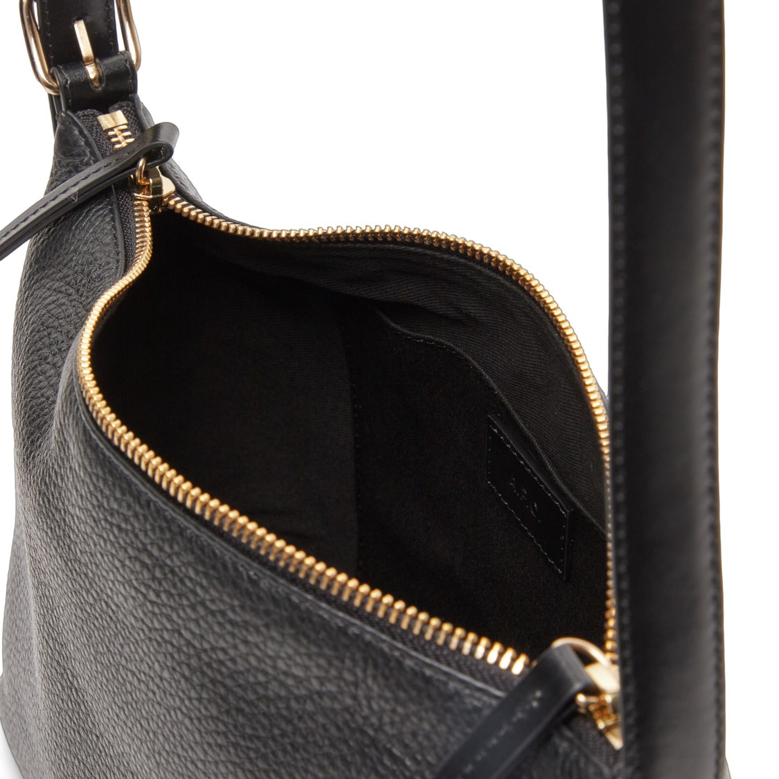 Apc Vera Black Shoulder Bag With Embossed Logo Lettering On The Front And Adjustable Shoulder Strap In G