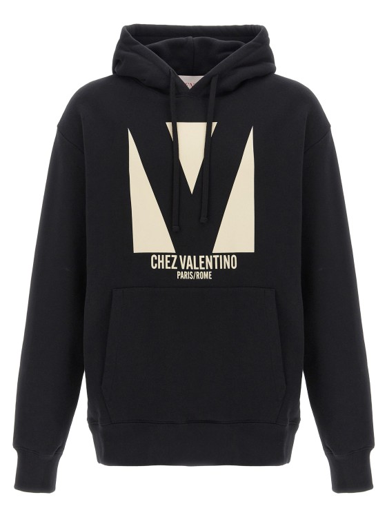 パーカー・フーディ Valentino Garavani Brushed Cotton Black Hoodie Valentino Garavani Brushed Cotton Black Hoodie | THE LIST