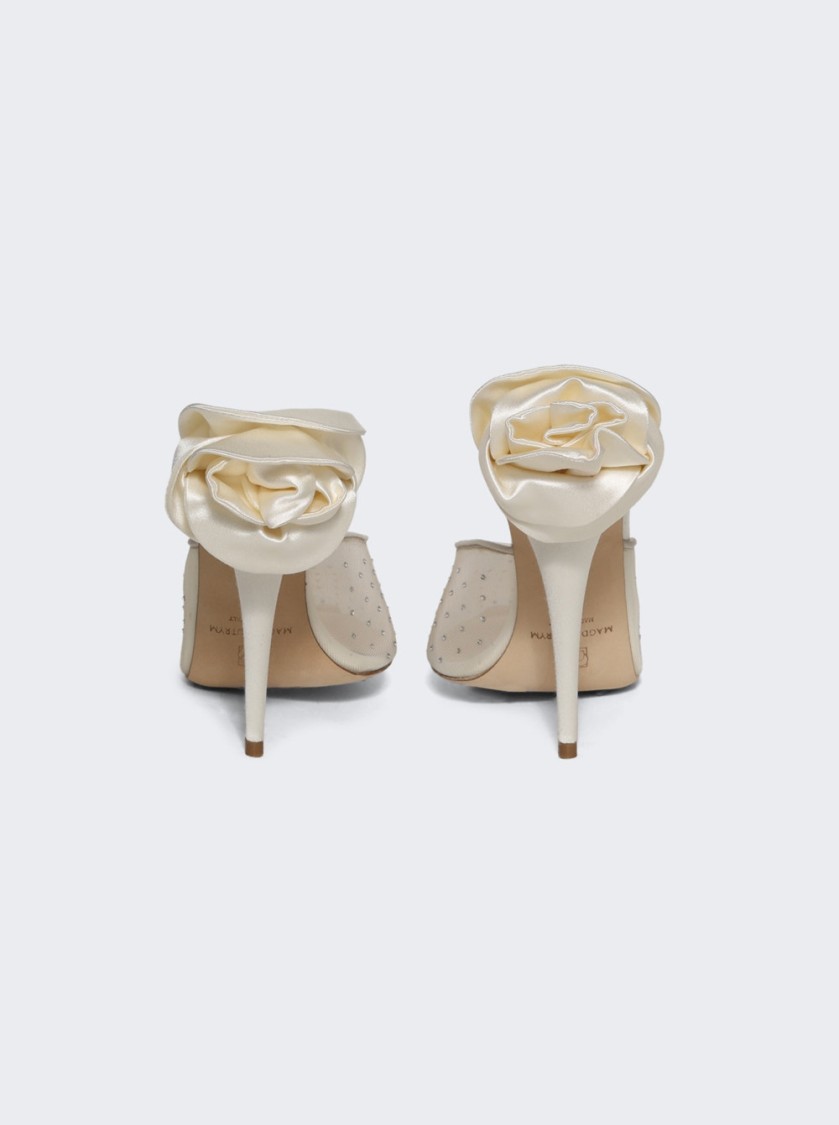 MAGDA BUTRYM MAGDA BUTRYM CRYSTAL HEEL MULE CREAM