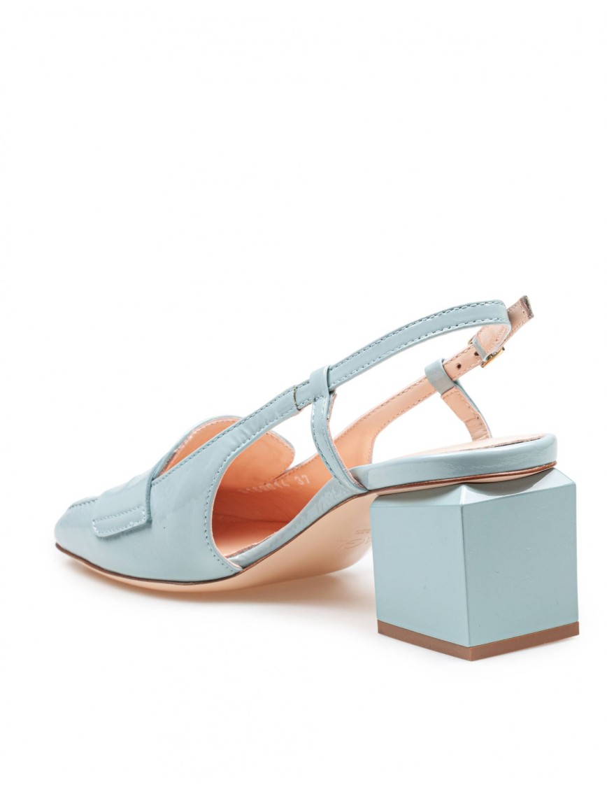 Agl Attilio Giusti Leombruni Agl Patent Leather Moccasin In Blue