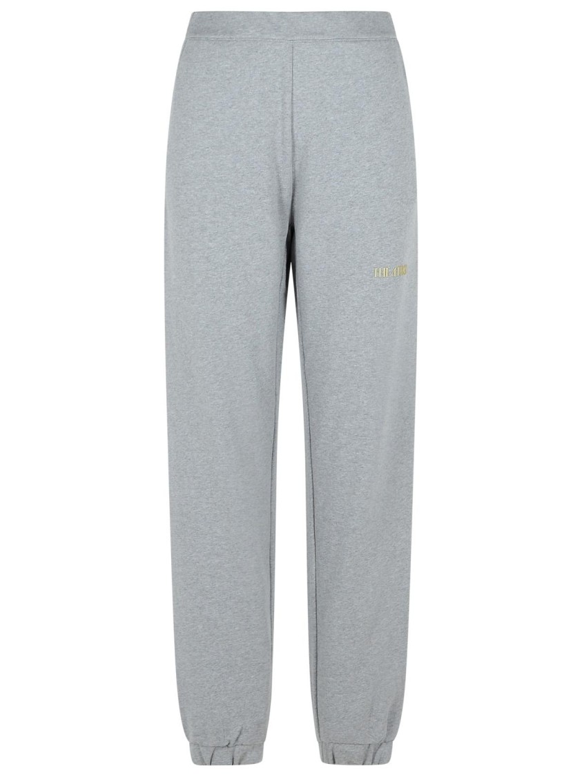 Attico Jogger Grey Cotton Pants In Grey
