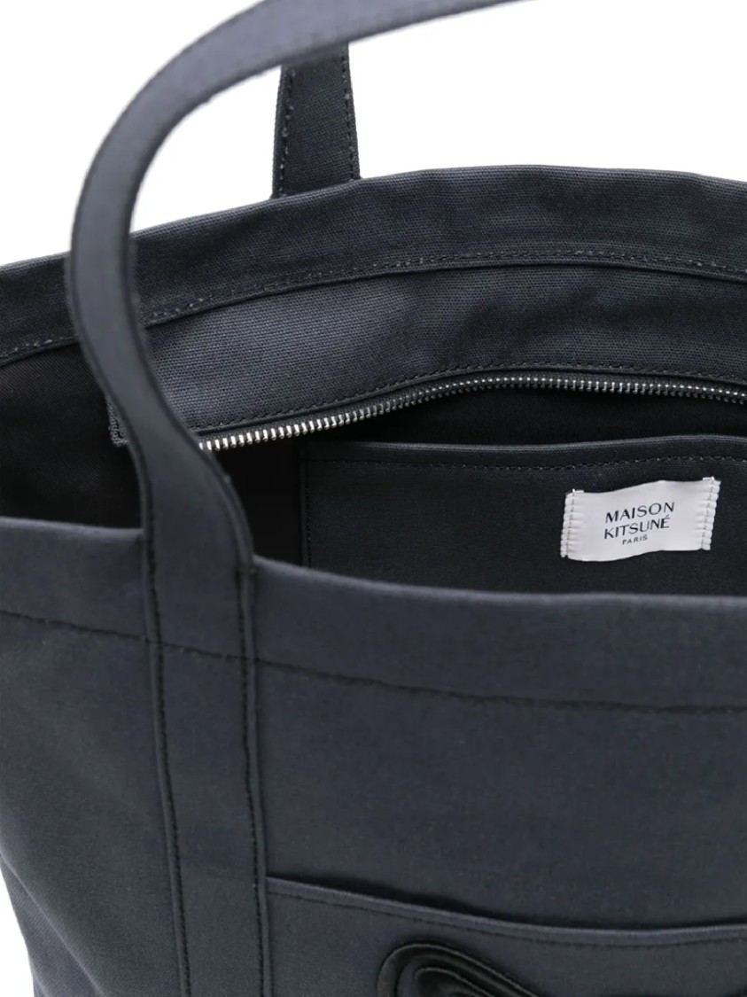 Maison Kitsuné Fox Head Large Tote With Structured Design