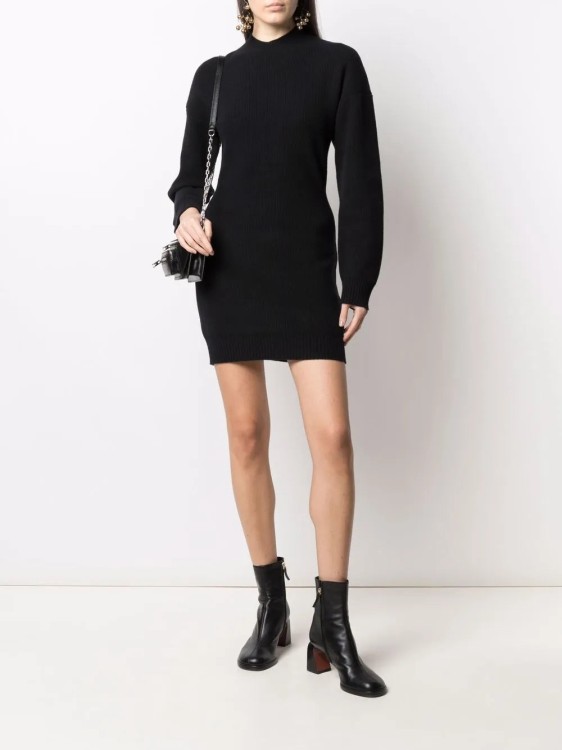 オールインワン・サロペット Dsquared2 Ribbed-Knit Short Dress Dsquared2 Ribbed-Knit Short Dress Mini in Black | THE LIST