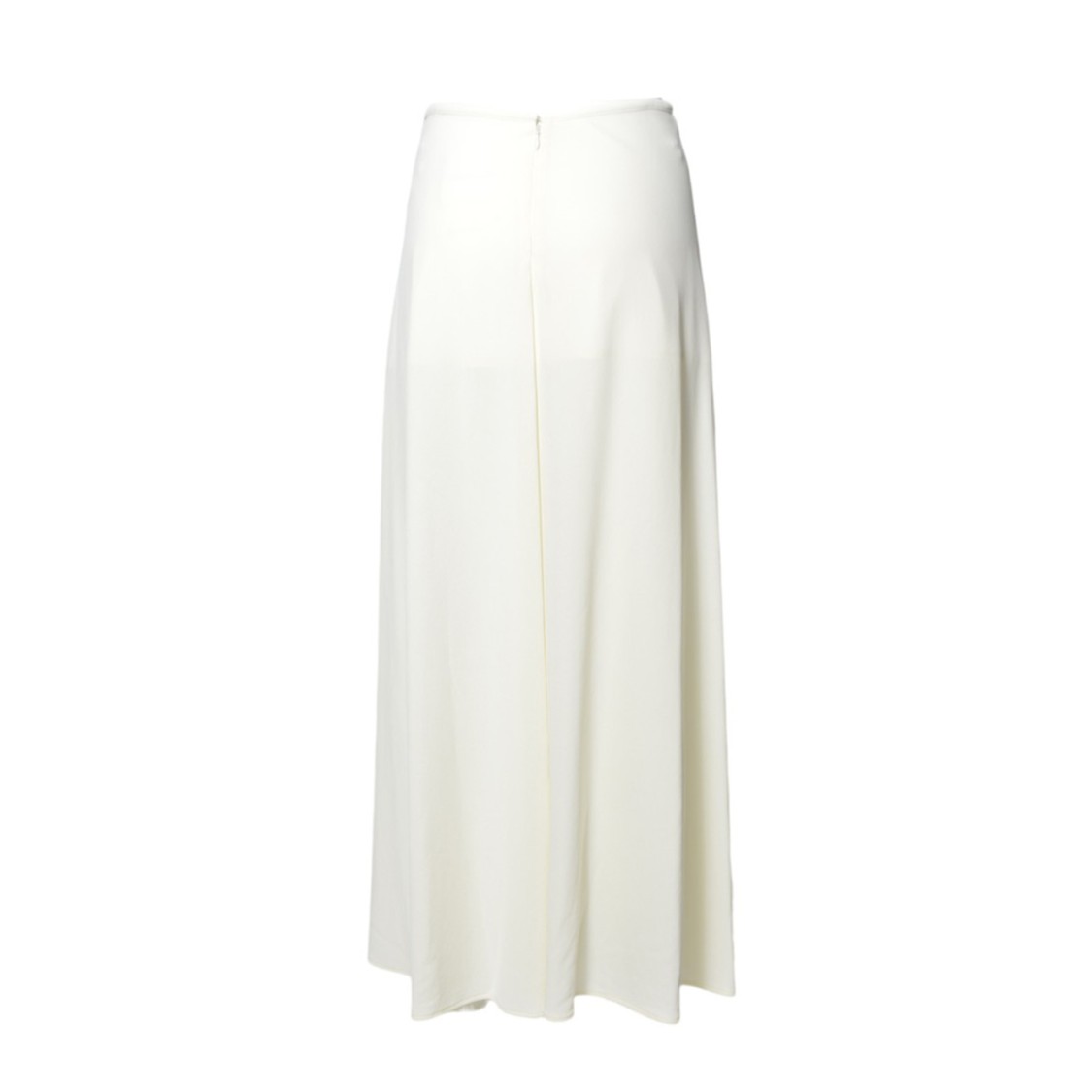 Jil Sander Midi Skirt In Fluid Viscose Crepe Chalk White In White