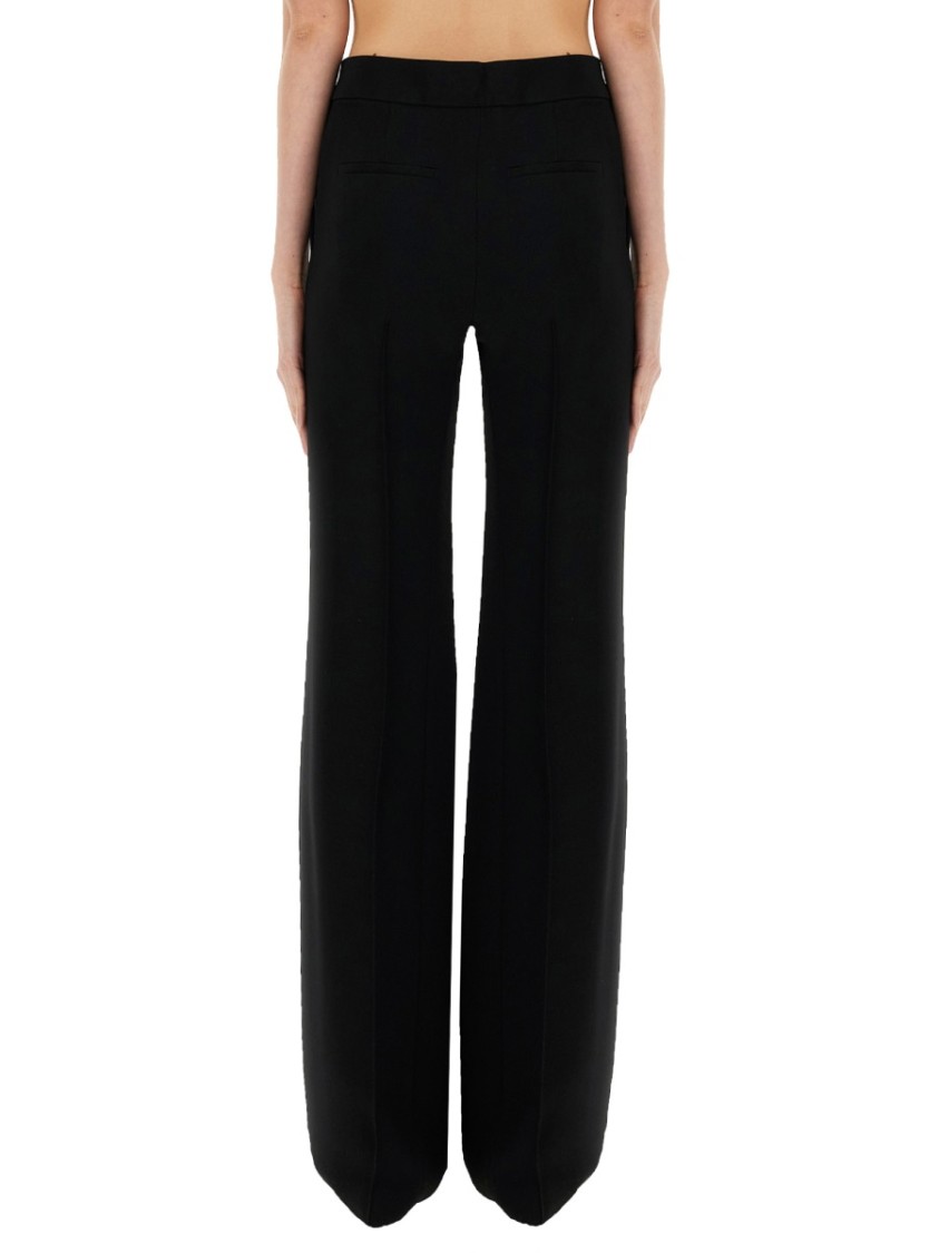 Jil Sander Wide-leg Tailored Viscose Blend Pants In Black