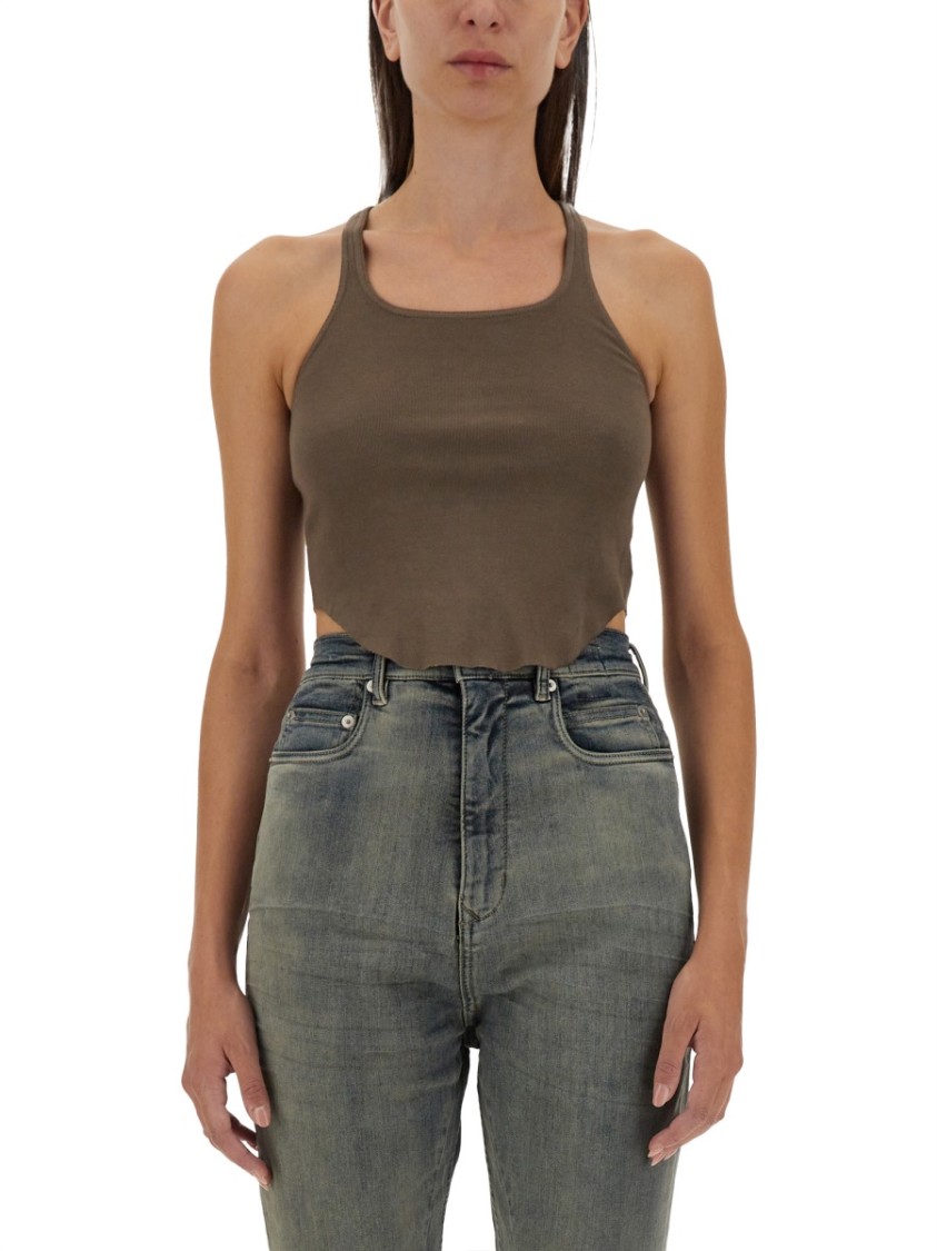 Rick Owens Drkshdw Drkshdw By Rick Owens Cropped Fitted Tank Top
