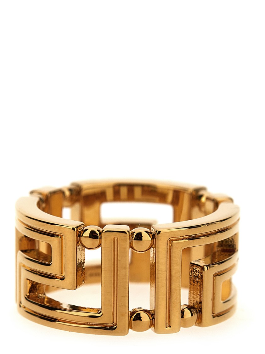 Versace 'la Greca' Ring In Gold