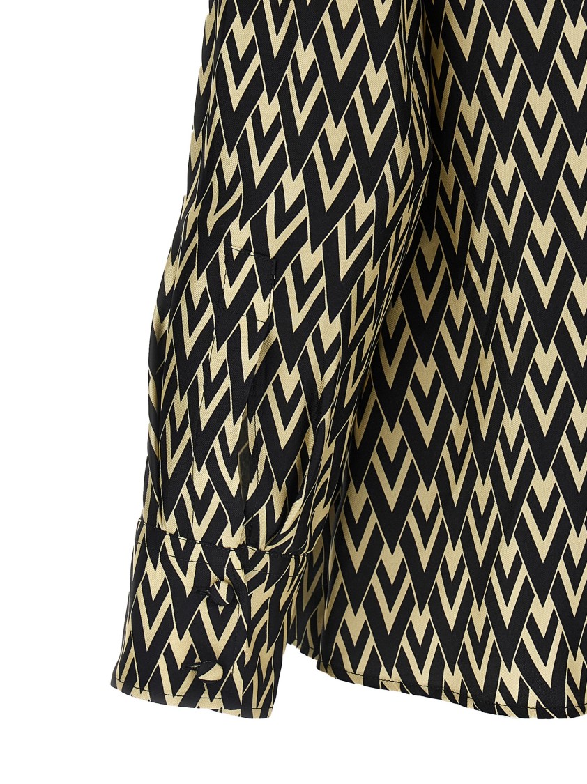Valentino Toute La V Twill Shirt Shirts Multicolor In Multi