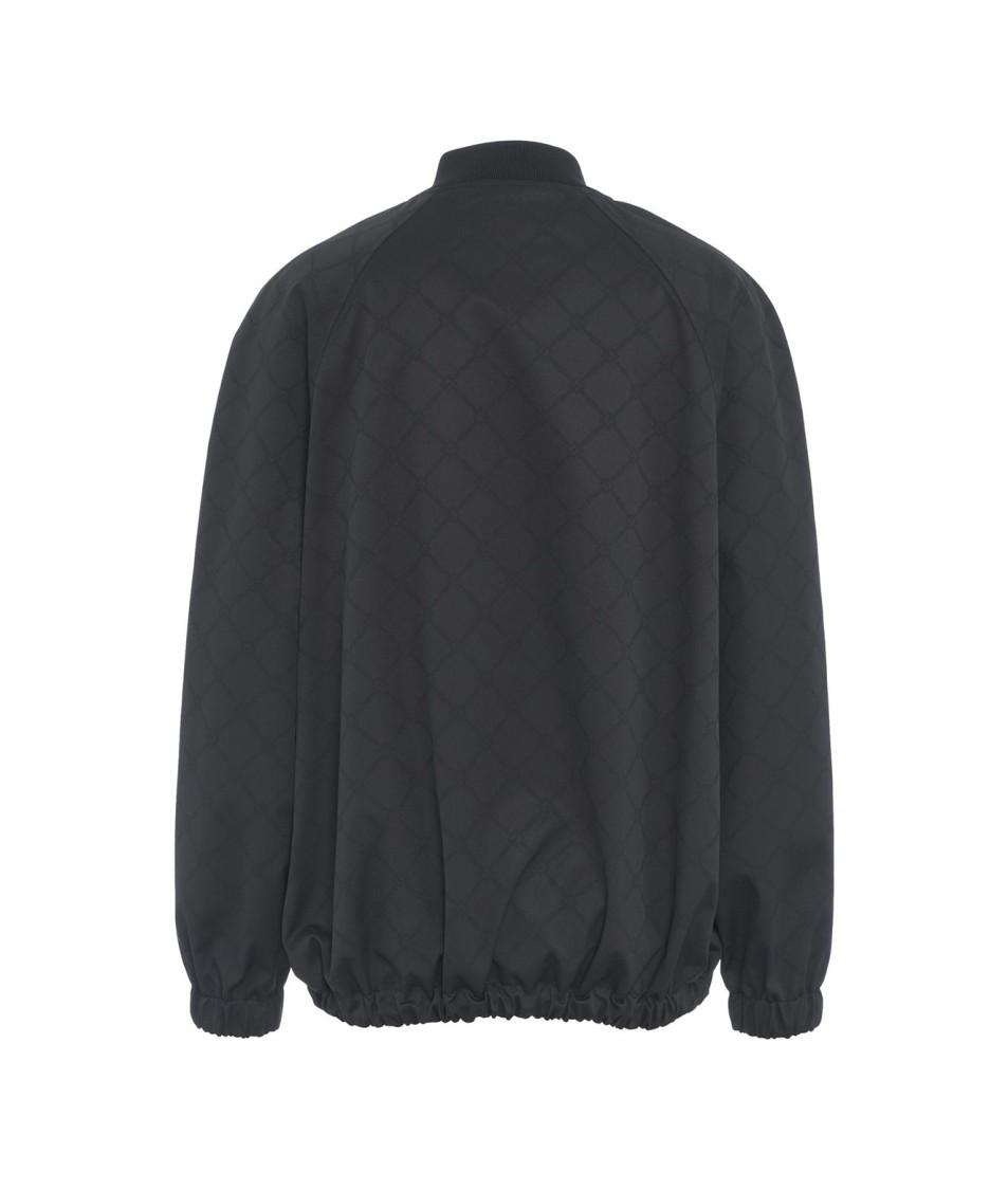 Elisabetta Franchi Bomber Jacket With Monogram In Black