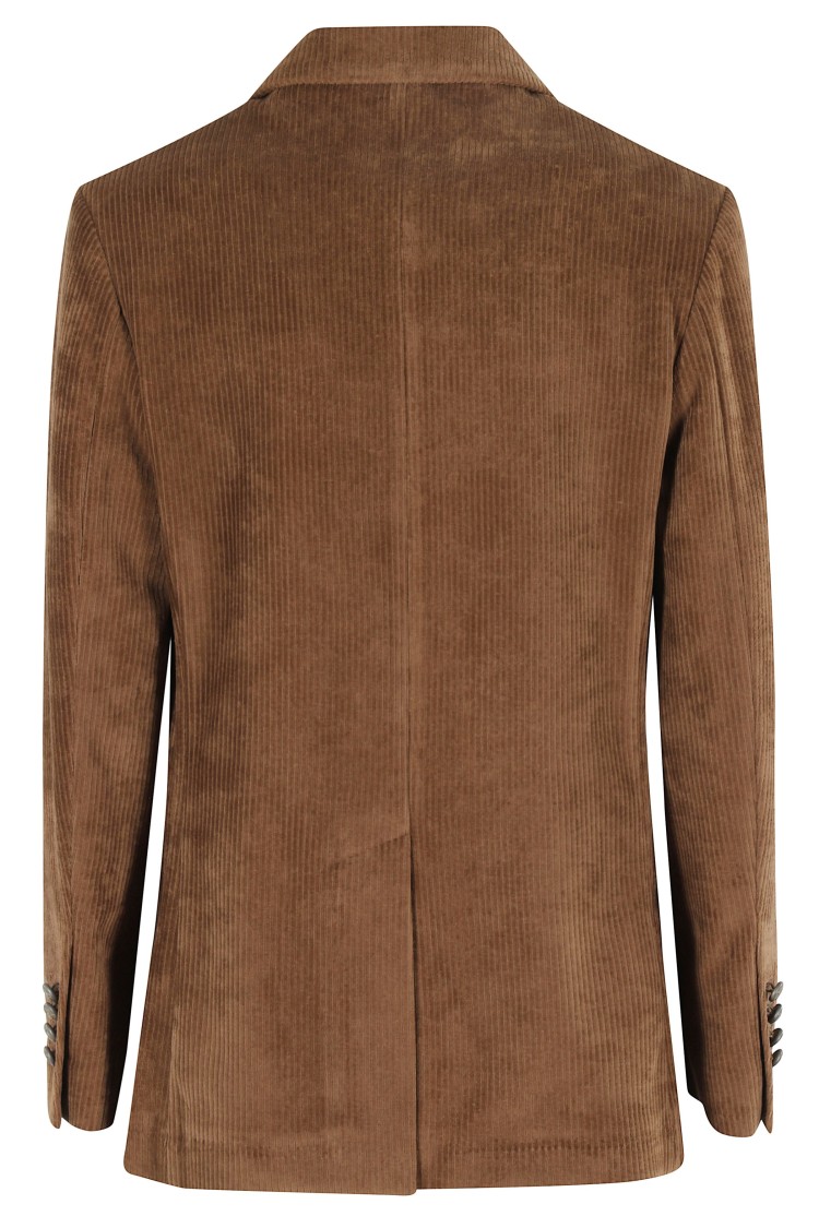 Circolo 1901 Corduroy Double-breasted Blazer In Brown