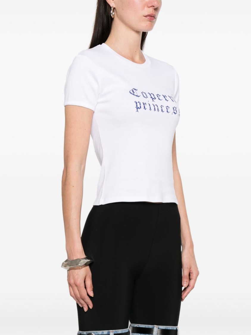 Coperni X Disney T-shirt Princess Aus Baumwoll-jersey In White