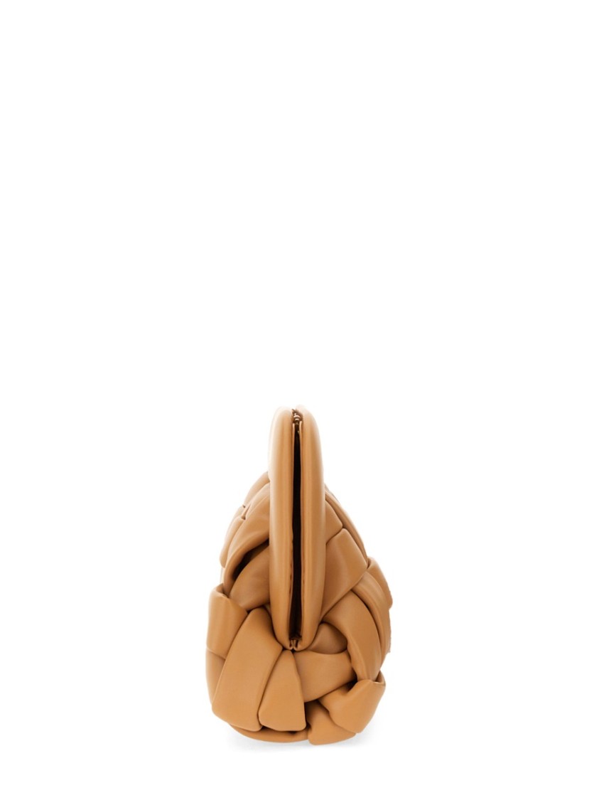 Themoirè Woven Bios Clutch In Brown