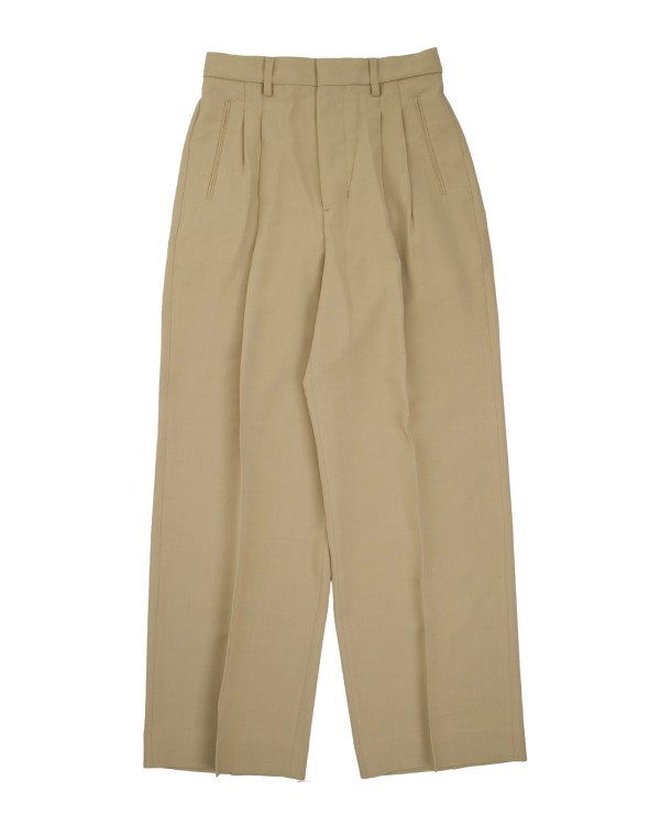 パンツ Ami Beige Tailored Trousers With Pleated Front Ami Beige Tailored Trousers With Pleated Front | THE LIST