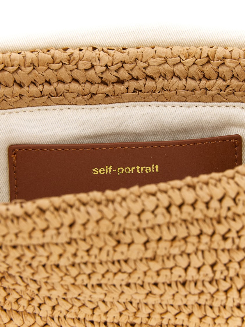 self-portrait☆Raffia Charm Shoulder Bag バッグ【UK発】 Raffia Charm Shoulder Bag – self-portrait