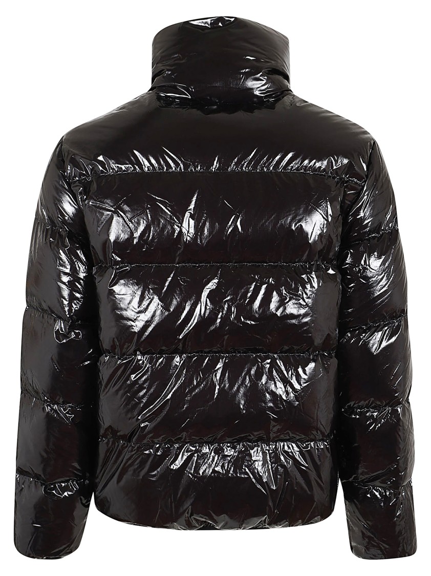 Shop Dsquared2 Nylon Ripstop Down Jacket With Hood And Zip Pockets In Black
