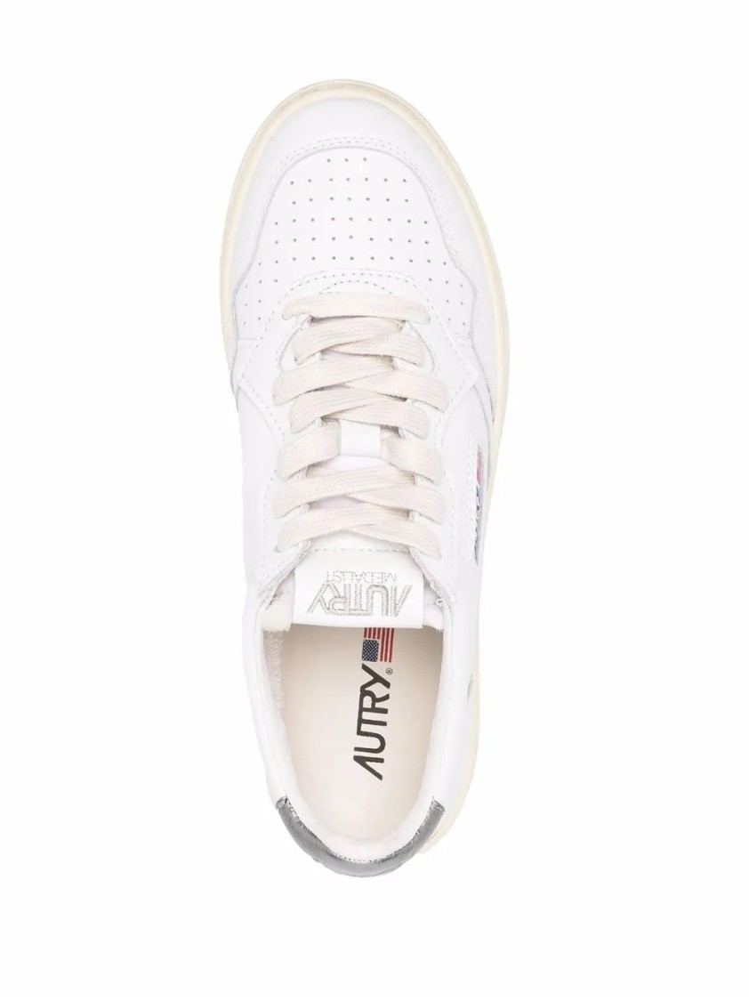 Autry Classic Low-top Sneakers With Logo Patches In White