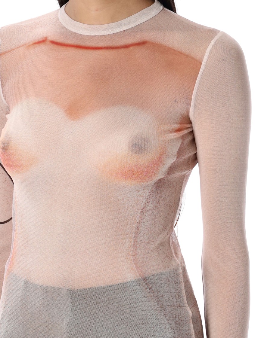 Shop Jean Paul Gaultier Le Classique Top In Neutrals