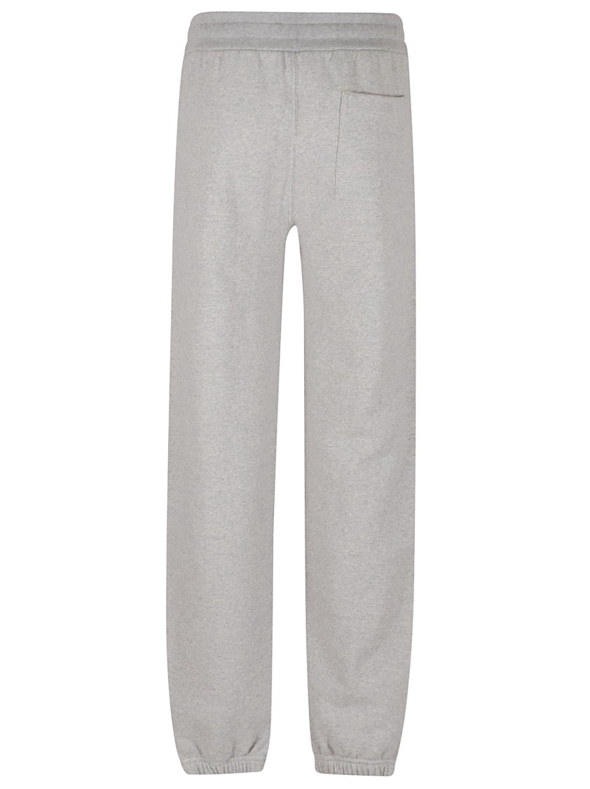 Shop Jil Sander Elastic Waist Grey Cotton Sports Trousers